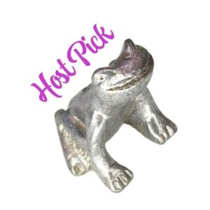 Vintage Metzke Pewter Miniature Frog Figurine | EUC